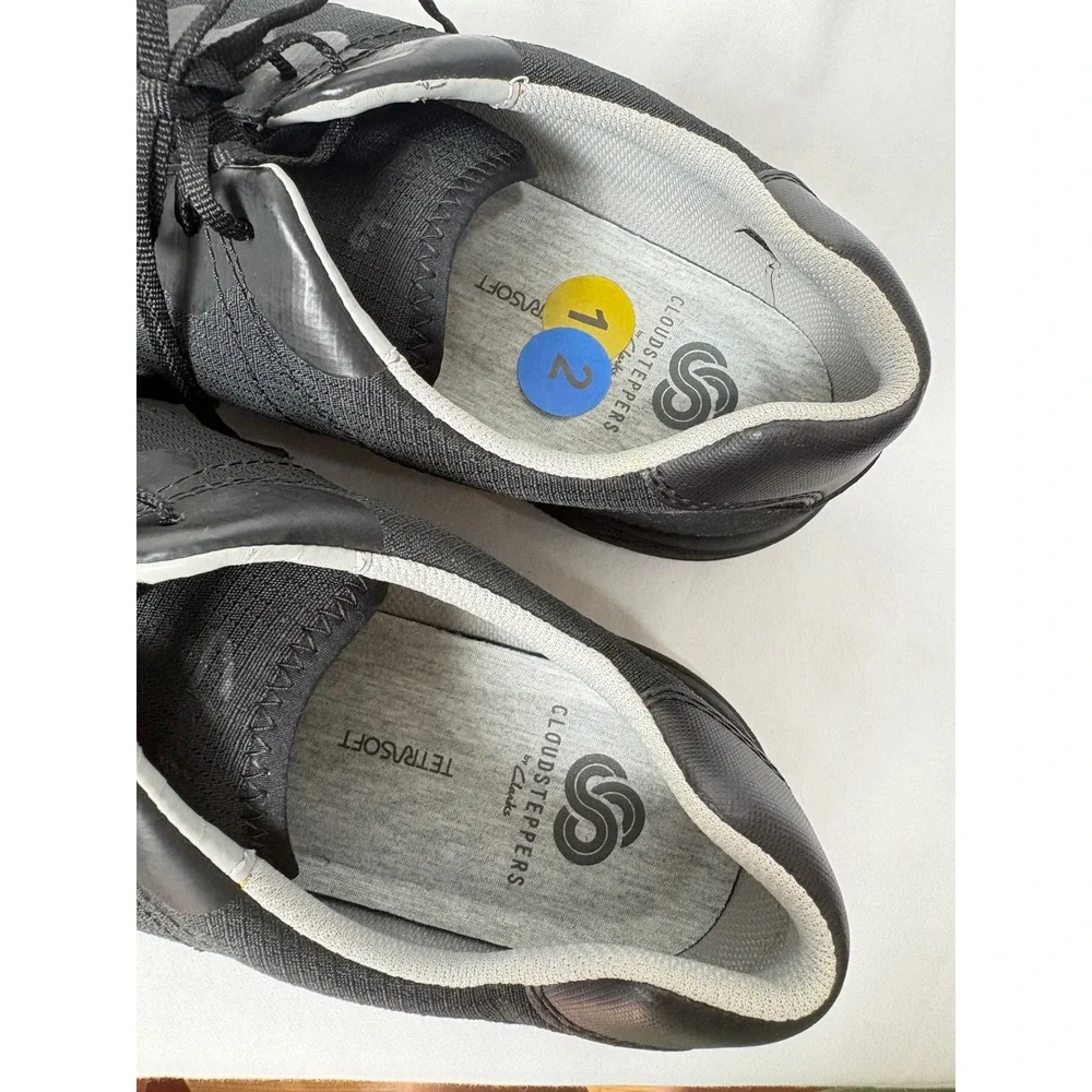 NEW Clarks Cloudsteppers Votta Edge Comfort Walking Shoes Men Size 12 Black